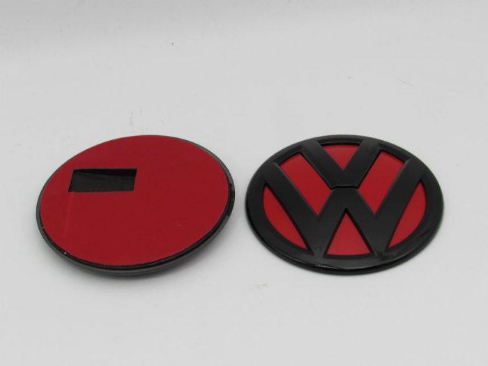 Emblem Logo VW Size 11.2cm Warna Hitam Merah