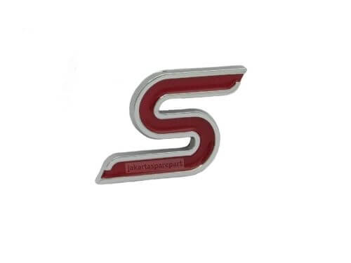 Emblem Huruf 'S' Warna Merah Silver Untuk Ford