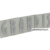 Emblem Tulisan GRANDIS Warna Chrome Ukuran 20x4.5cm