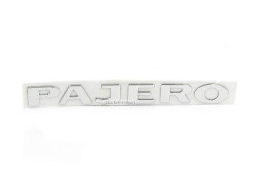 Emblem Tulisan PAJERO (New Style) Warna Chrome Ukuran 230x25mm