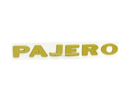 Emblem Tulisan PAJERO Warna Gold Ukuran 201x22mm