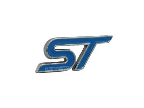 Emblem Tulisan 'ST' Warna Biru Silver Untuk Ford