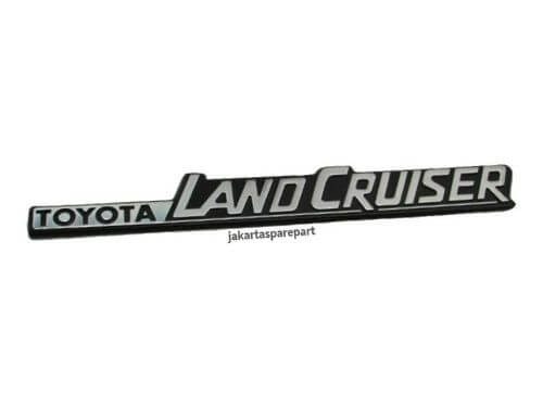 Emblem Tulisan TOYOTA LAND CRUISER Warna Hitam Chrome