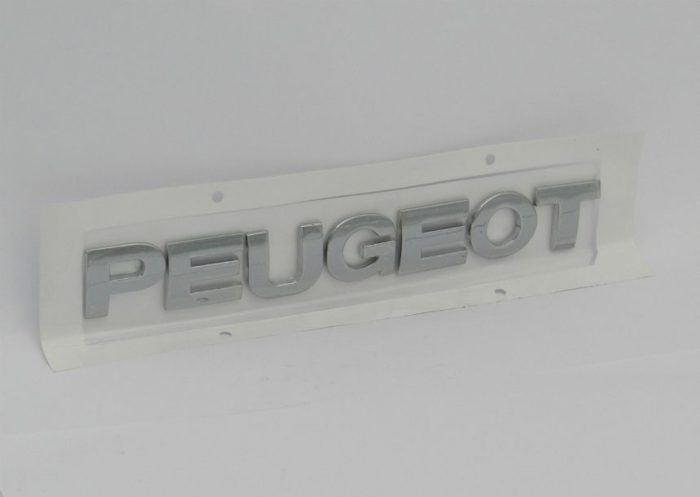 Emblem Tulisan PEUGEOT Warna Chrome