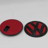 Emblem Logo VW Size 11.2cm Warna Hitam Merah