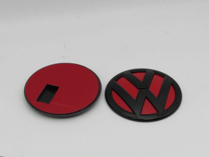 Emblem Logo VW Size 11.2cm Warna Hitam Merah