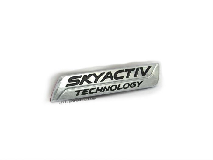 Emblem Tempel SKYACTIV TECHNOLOGY Warna Chrome Ukuran 11x2cm