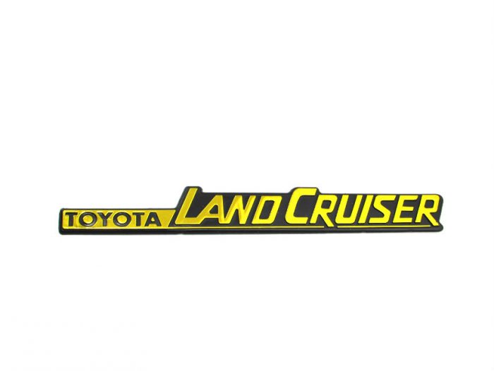 Emblem Tulisan TOYOTA LAND CRUISER Warna Kuning