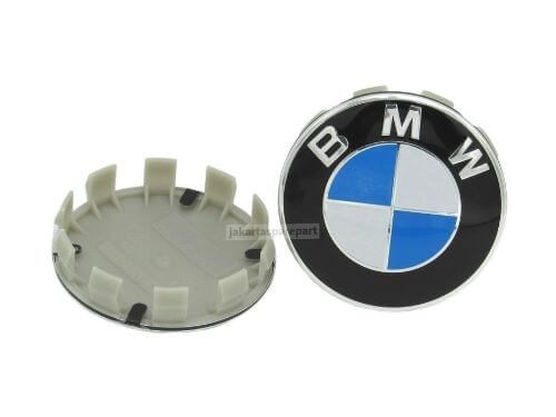 Dop Velg BMW Ukuran 68mm Warna Biru Putih