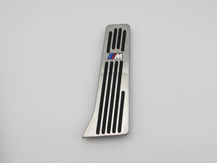 Pedal Set Matic BMW Logo Mtech Warna Silver Model Plug & Play (Kecuali BMW E39, F48, F32)