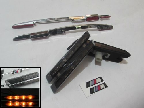 LED Side Marker Smoked BMW E81, E82, E87, E88, E90, E91, E92, E60, E61 (Dengan Logo M) Nyala Kuning