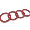 Emblem Logo Audi Warna Glossy Black Ukuran 17.1x5.7cm Untuk Audi A1, A3, S3, A4, S4, A5, S5, A6, A8