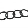 Emblem Logo Audi Warna Glossy Black Ukuran 17.1x5.7cm Untuk Audi A1, A3, S3, A4, S4, A5, S5, A6, A8