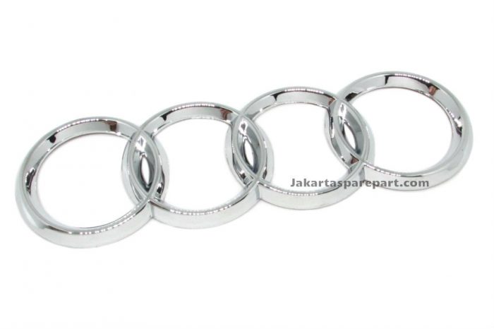 Emblem Logo Audi Warna Chrome Ukuran 17.1x5.7cm