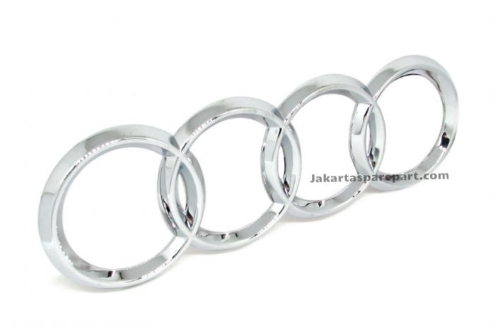 Emblem Logo Audi Warna Chrome Ukuran 17.1x5.7cm