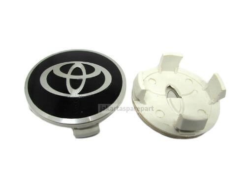 Dop Velg Toyota Ukuran 63mm Warna Hitam Silver