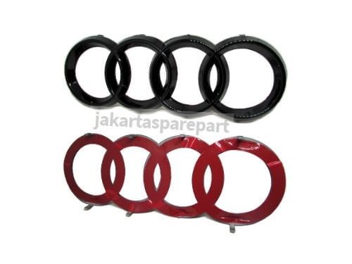 Emblem Logo Depan Audi Warna Hitam Ukuran 27.2x9.8cm