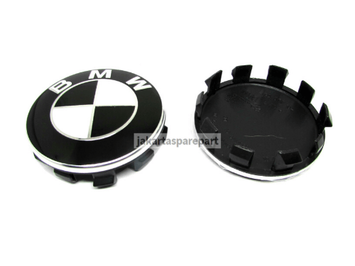 Dop Velg BMW Ukuran 56mm Warna Hitam Putih