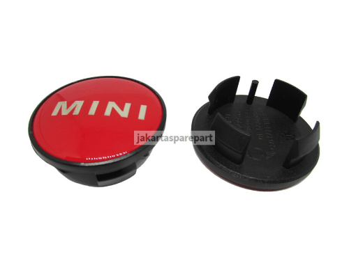 Dop Velg Tulisan MINI Warna Merah Ukuran 54mm Untuk Mini Cooper