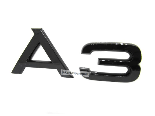 Emblem Angka A3 Glossy Black Untuk Audi