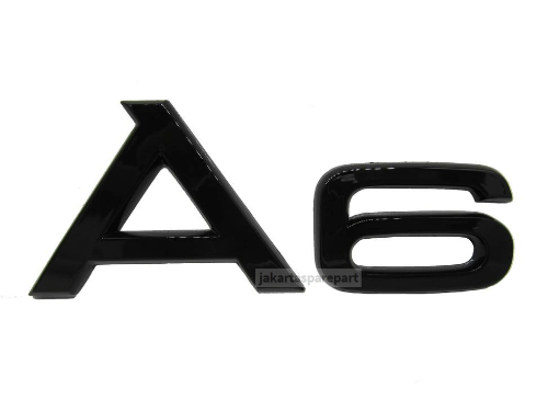 Emblem Angka A6 Glossy Black Untuk Audi