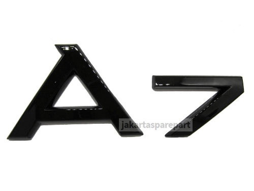 Emblem Angka A7 Glossy Black Untuk Audi
