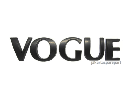 Emblem Tulisan VOGUE Warna Matte Black