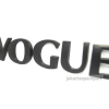 Emblem Tulisan VOGUE Warna Matte Black
