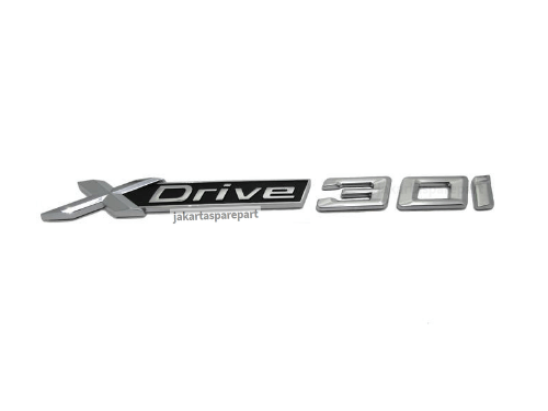 Emblem Angka X Drive 30i Chrome