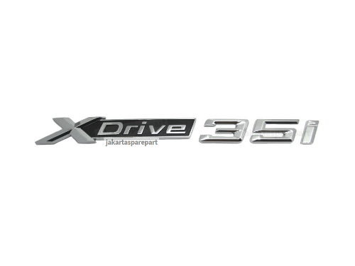 Emblem-Emblem Angka X Drive 35i Chrome-X-Drive-35i-Chrome