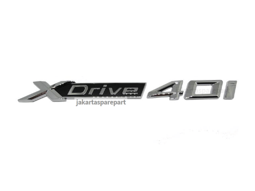 Emblem Angka X Drive 40i Chrome