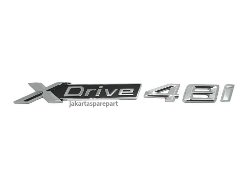 Emblem Angka X Drive 48i Chrome