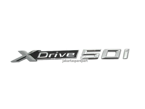Emblem Angka X Drive 50i Chrome