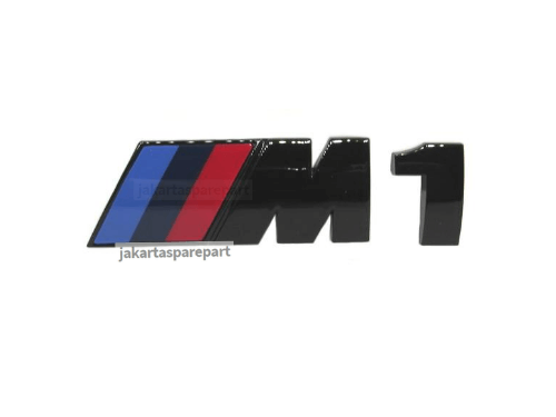 Emblem Tempel ///M1 Warna Glossy Black Ukuran 7.2x2cm