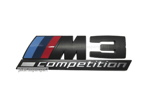 Emblem Tempel ///M3 Competition Warna Matte Black Ukuran 11.6x2.5cm