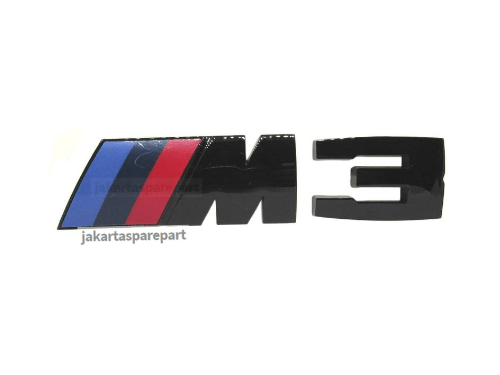 Emblem Tempel ///M3 Warna Glossy Black Ukuran 11.5x2.5cm