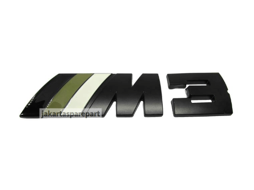 Emblem Tempel ///M3 Warna Grey Matte Black Ukuran 12x2.7cm