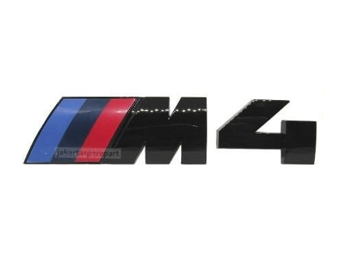 Emblem Tempel ///M4 Warna Glossy Black Ukuran 11.5x2.5cm