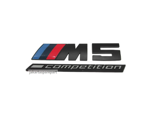 Emblem Tempel ///M5 Competition Warna Matte Black Ukuran 11.6x2.5cm