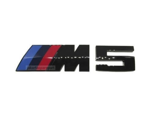 Emblem Tempel ///M5 Warna Glossy Black Ukuran 11.5x2.5cm