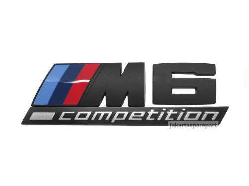 Emblem Tempel ///M6 Competition Warna Matte Black Ukuran 11.6x2.5cm