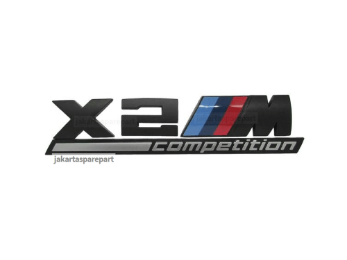 Emblem Tempel X2 ///M Competition Warna Matte Black Ukuran 17.5x4cm