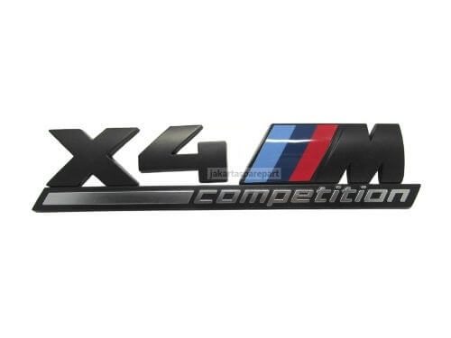 Emblem Tempel X4 ///M Competition Warna Matte Black Ukuran 17.5x4cm