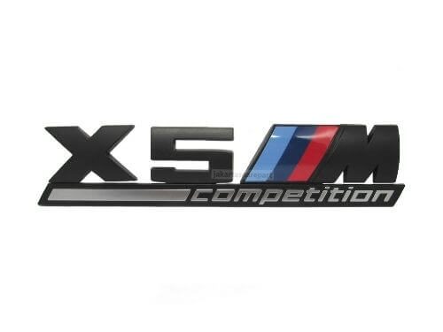 Emblem Tempel X5 ///M Competition Warna Matte Black Ukuran 17.5x4cm