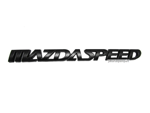 Emblem Tulisan Mazdaspeed Warna Matte Black Ukuran 16.5x2cm