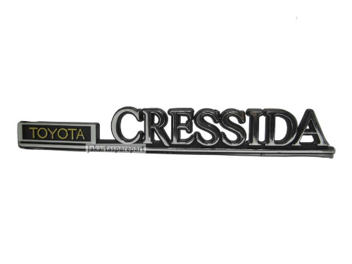 Emblem Tulisan TOYOTA CRESSIDA Warna Chrome Ukuran 24.7x3.3cm