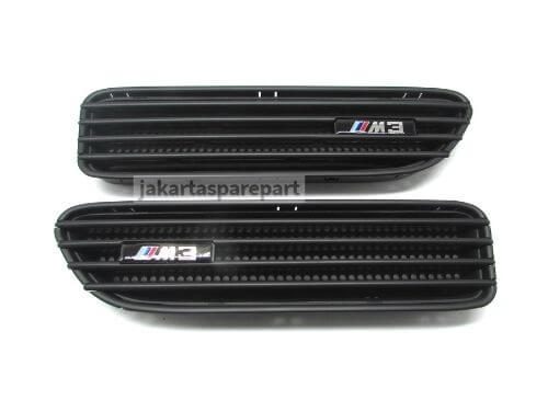 Fender Grill ///M3 Matte Black BMW E30, E36, E46, E90, E91, E92, E93 Model Lubang Body