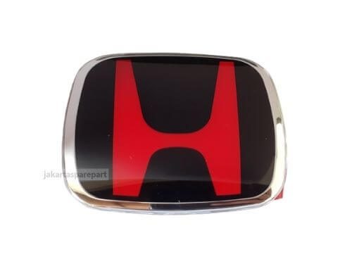 Emblem Logo Honda Warna Hitam Merah Ukuran 12.4x10.2cm Model Berkaki