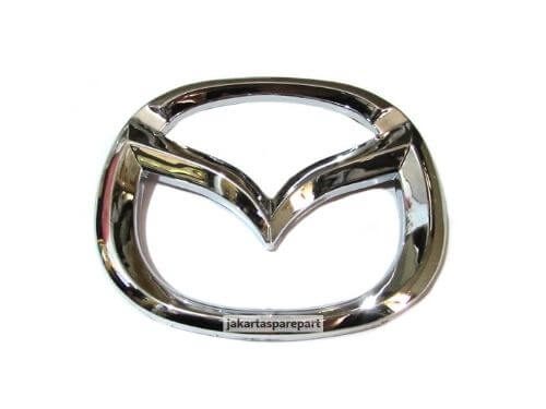 Emblem Logo Mazda Warna Chrome Ukuran 7x6cm Model Melengkung dan Berkaki