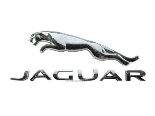 Emblem Tulisan JAGUAR (Lengkap Dengan Logo Macan) Warna Chrome Ukuran 18.8x2.8cm